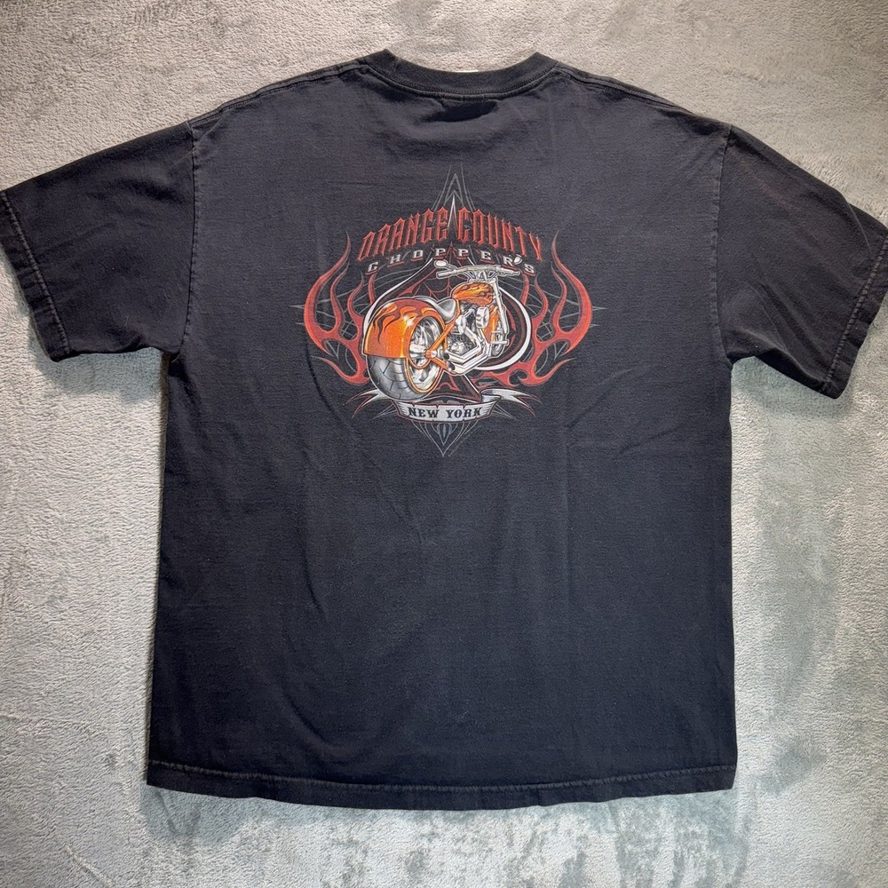 Vtg Y2K Orange County Choppers T Shirt Men's XL Black Motorcycle Logo 2003